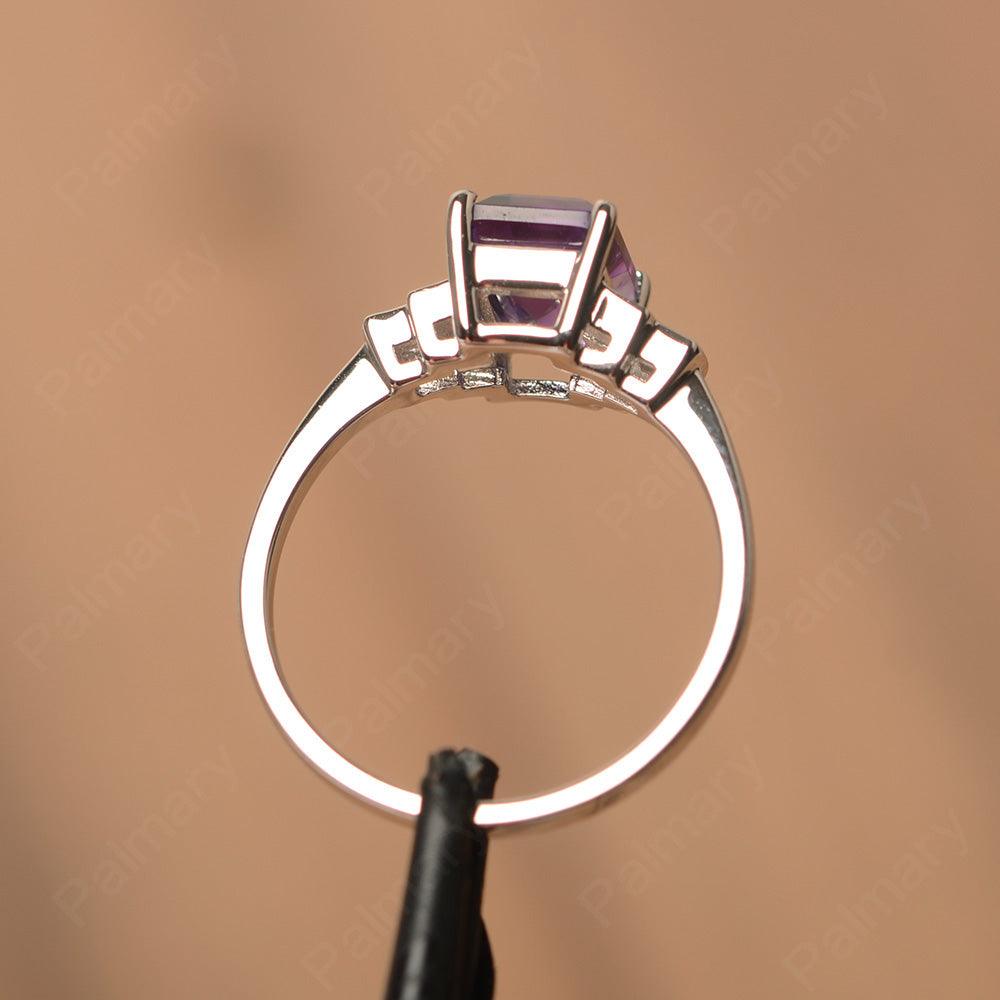 Emerald Cut Amethyst Rings - Palmary