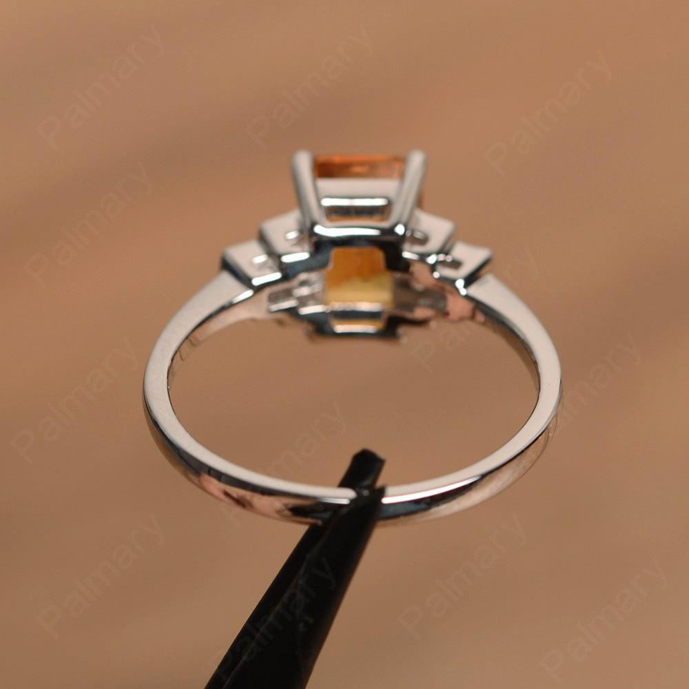 Emerald Cut Citrine Rings - Palmary