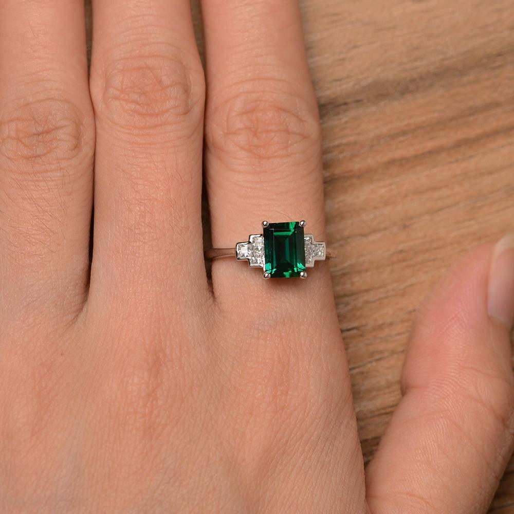 Emerald Cut Emerald Rings - Palmary