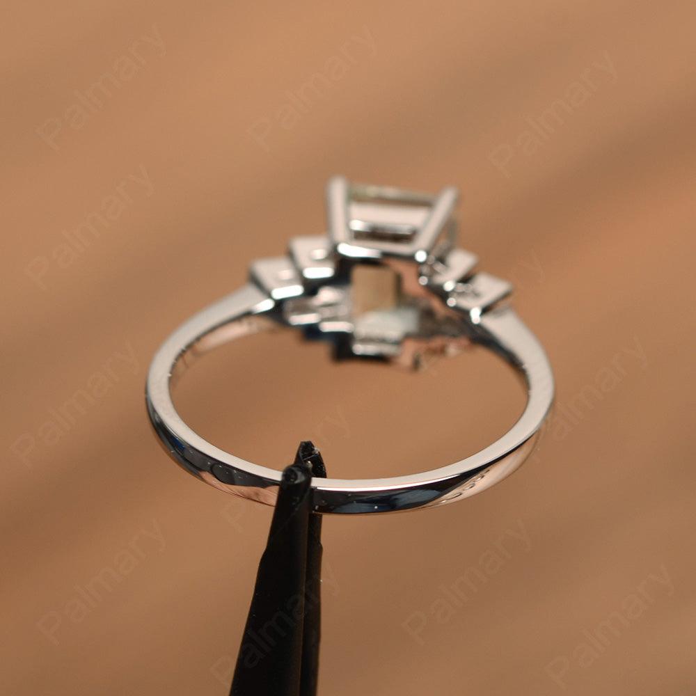 Emerald Cut Green Amethyst Rings - Palmary