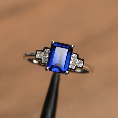 Emerald Cut Sapphire Rings - Palmary