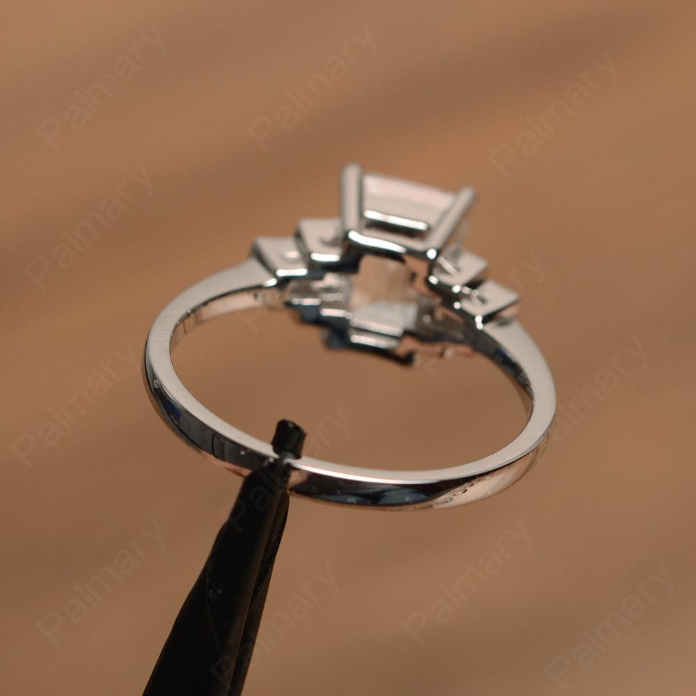 Emerald Cut White Topaz Rings - Palmary