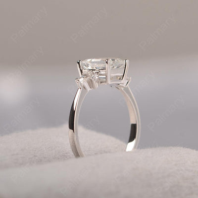 Emerald Cut White Topaz Ring Sterling Silver - Palmary