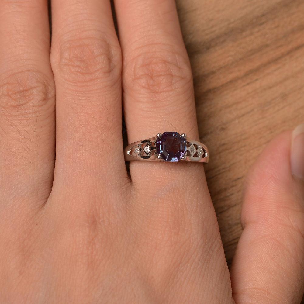 Vintage Octagon Cut Alexandrite Rings - Palmary