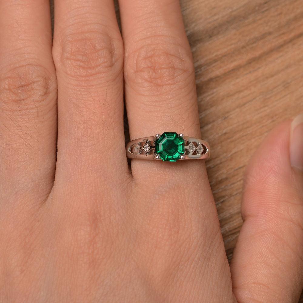 Vintage Octagon Cut Emerald Rings - Palmary