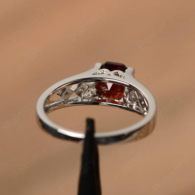 Vintage Octagon Cut Garnet Rings - Palmary