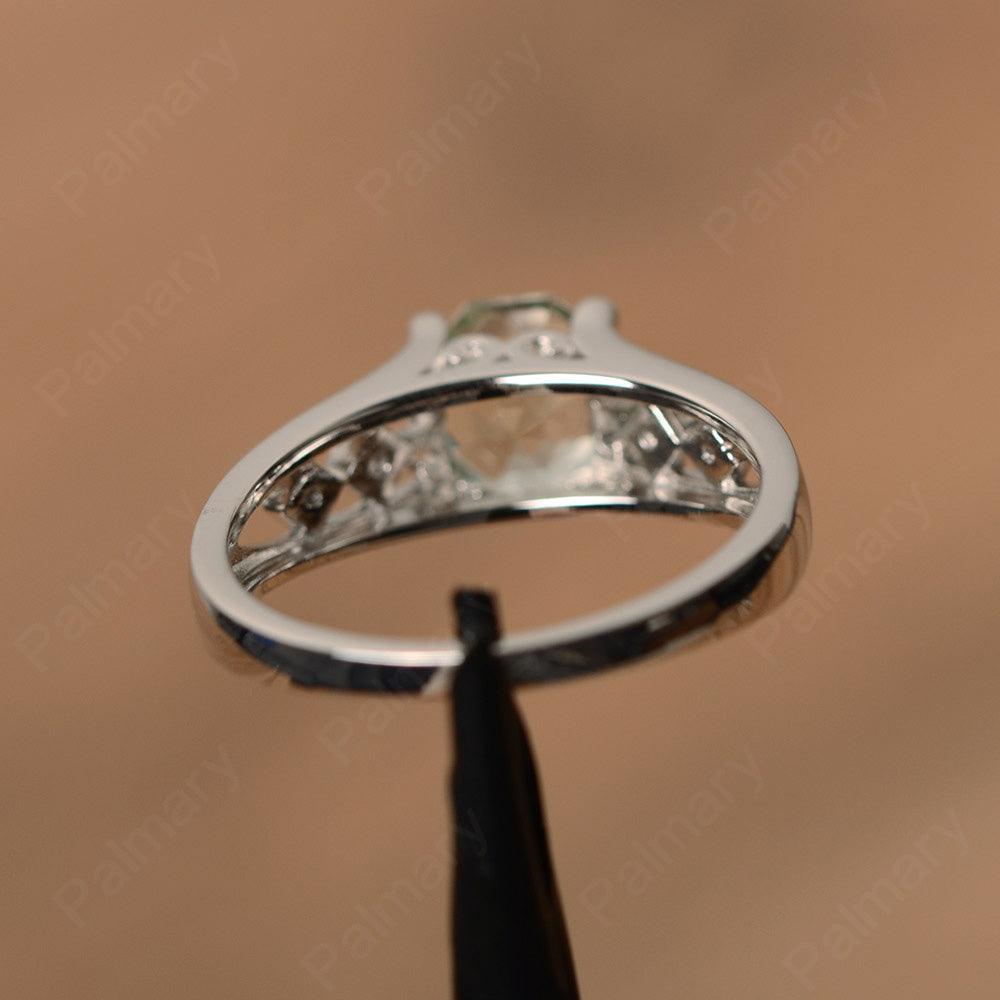 Vintage Octagon Cut Green Amethyst Rings - Palmary
