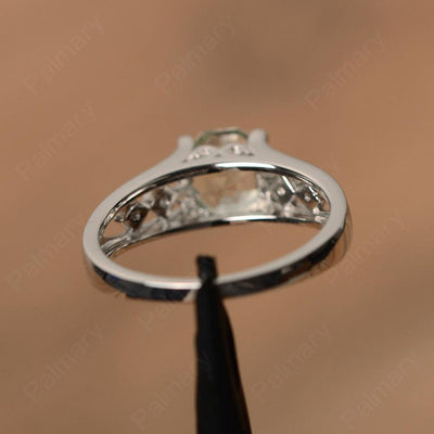 Vintage Octagon Cut Green Amethyst Rings - Palmary
