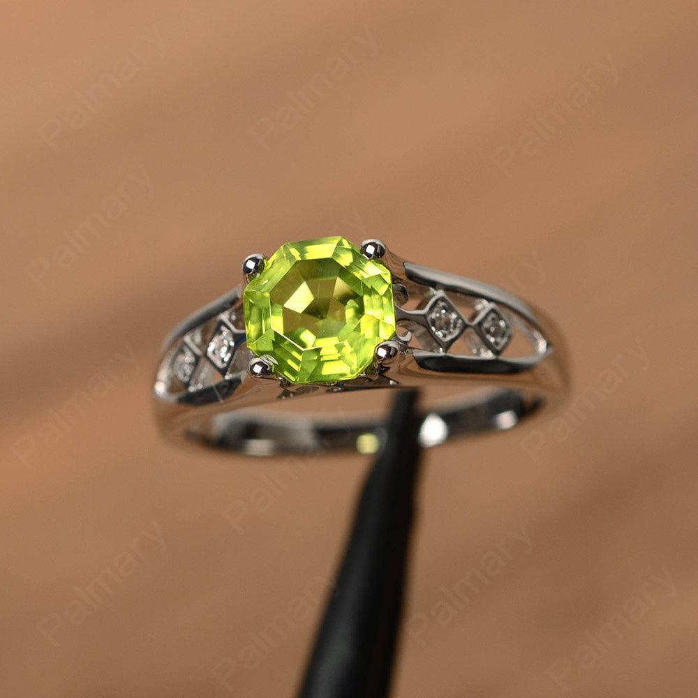Vintage Octagon Cut Peridot Rings - Palmary