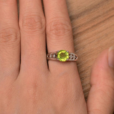 Vintage Octagon Cut Peridot Rings - Palmary