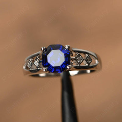 Vintage Octagon Cut Sapphire Rings - Palmary