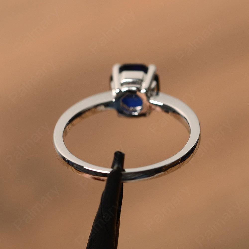 Octagon Shape Sapphire Solitaire Rings - Palmary