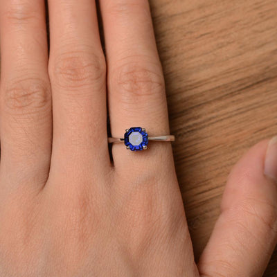 Octagon Shape Sapphire Solitaire Rings - Palmary