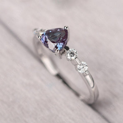 Heart Shaped Alexandrite Wedding Ring - Palmary