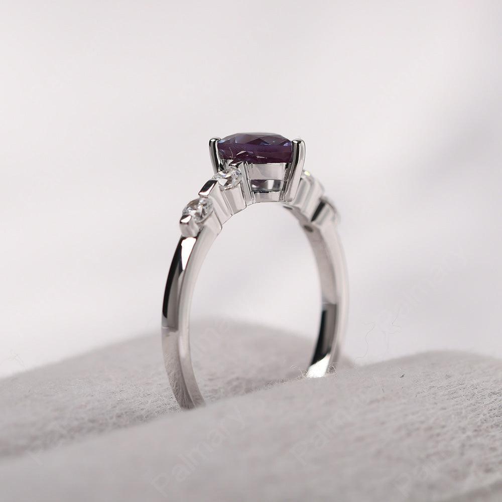 Heart Shaped Alexandrite Wedding Ring - Palmary