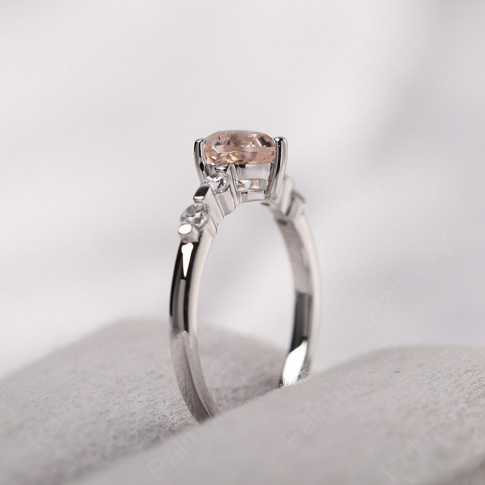 Heart Shaped Morganite Wedding Ring - Palmary