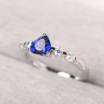 Heart Shaped Sapphire Wedding Ring - Palmary