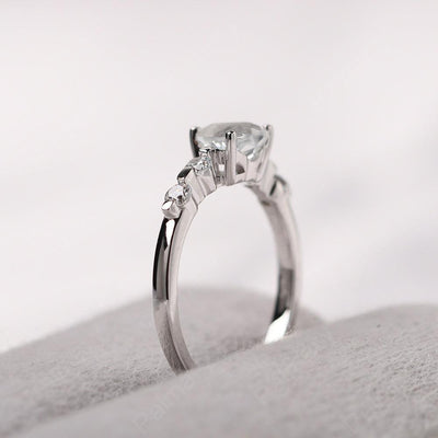 Heart Shaped White Topaz Wedding Ring - Palmary