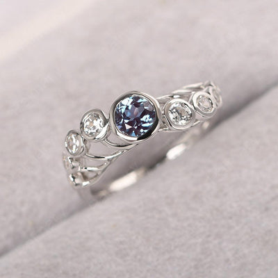Bezel Setting Multi Stone Alexandrite Mothers Ring - Palmary