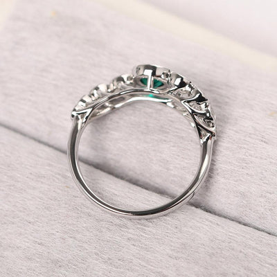 Bezel Setting Multi Stone Emerald Mothers Ring - Palmary