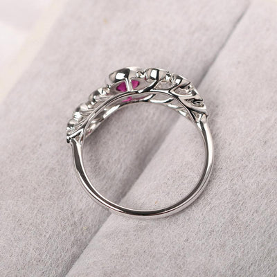 Bezel Setting Multi Stone Ruby Mothers Ring - Palmary