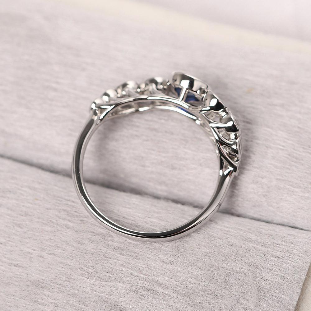 Bezel Setting Multi Stone Sapphire Mothers Ring - Palmary