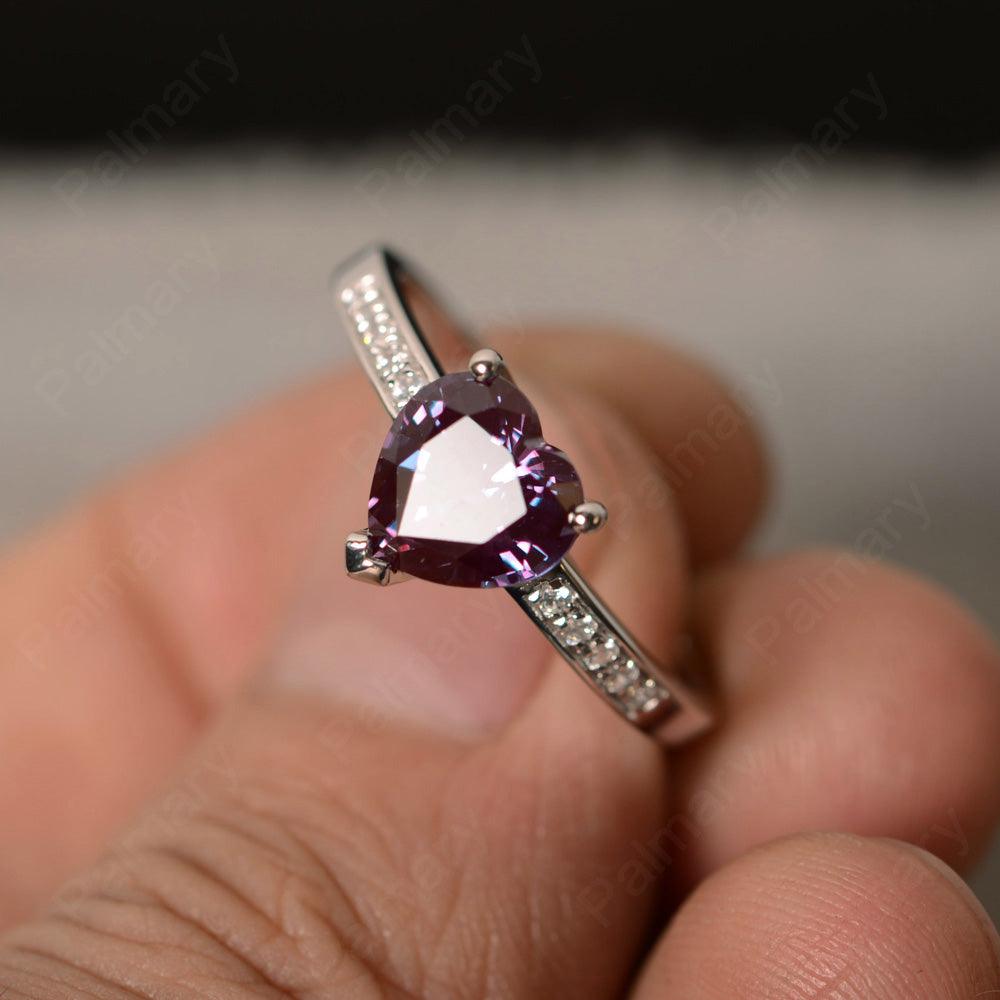 Heart Shaped Alexandrite Rings - Palmary