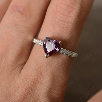 Heart Shaped Alexandrite Rings - Palmary