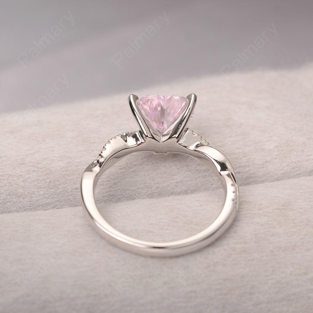 Twist Band Heart Shaped Cubic Zirconia Ring - Palmary