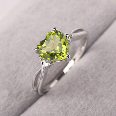 Heart Shaped Peridot Promise Ring - Palmary