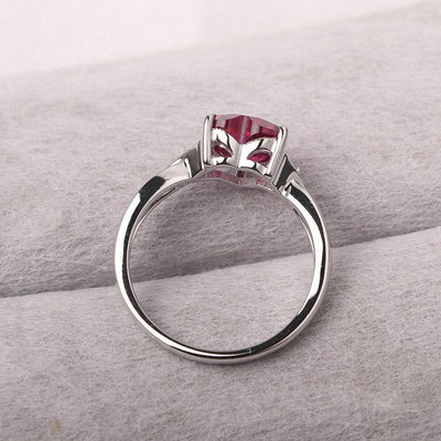 Heart Shaped Ruby Promise Ring - Palmary
