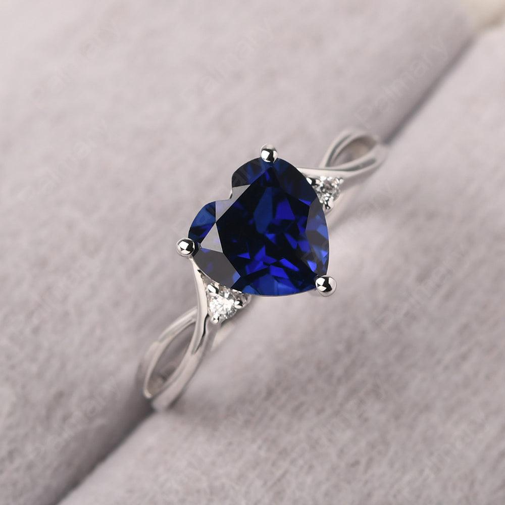 Heart Shaped Sapphire Promise Ring - Palmary