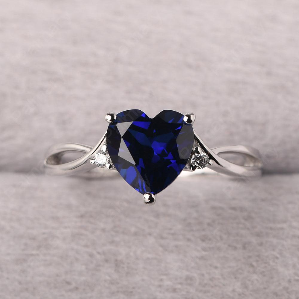 Heart Shaped Sapphire Promise Ring - Palmary