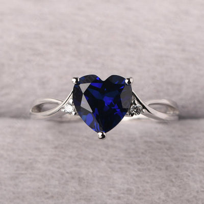 Heart Shaped Sapphire Promise Ring - Palmary