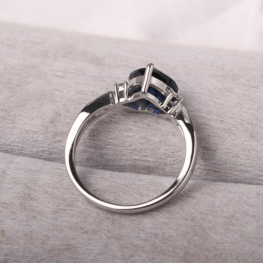 Heart Shaped Sapphire Promise Ring - Palmary