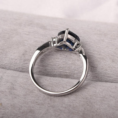 Heart Shaped Sapphire Promise Ring - Palmary