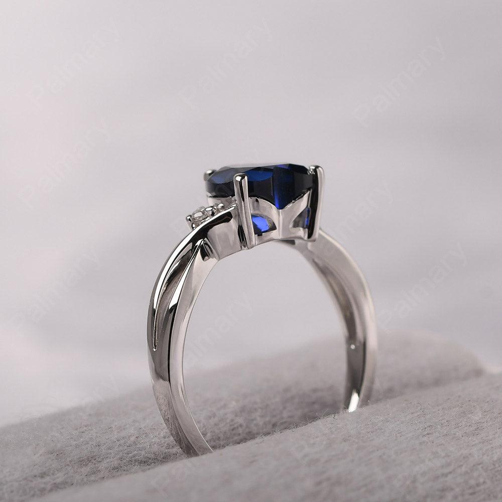Heart Shaped Sapphire Promise Ring - Palmary