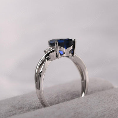 Heart Shaped Sapphire Promise Ring - Palmary