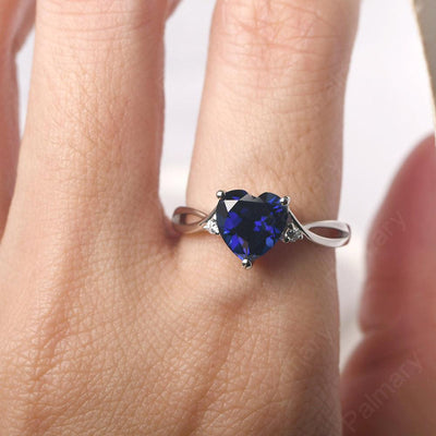 Heart Shaped Sapphire Promise Ring - Palmary