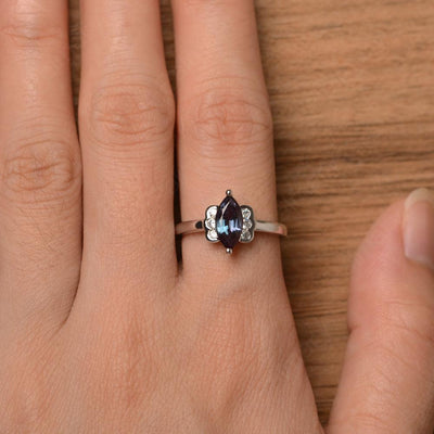 Marquise Cut Alexandrite Engagement Rings - Palmary