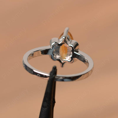 Marquise Cut Citrine Engagement Rings - Palmary