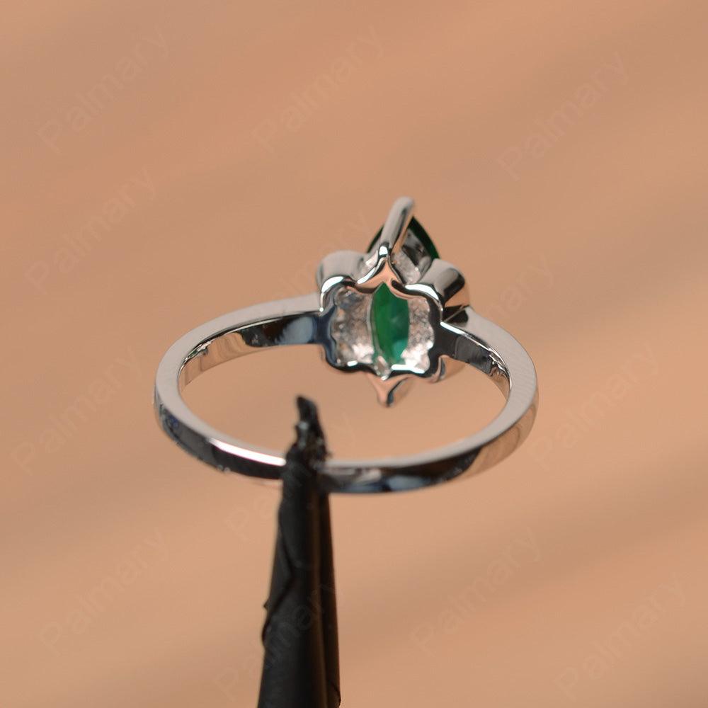 Marquise Cut Emerald Engagement Rings - Palmary