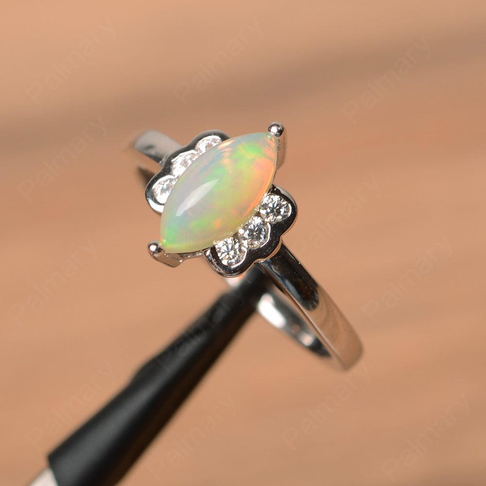 Marquise Cut Opal Engagement Rings - Palmary