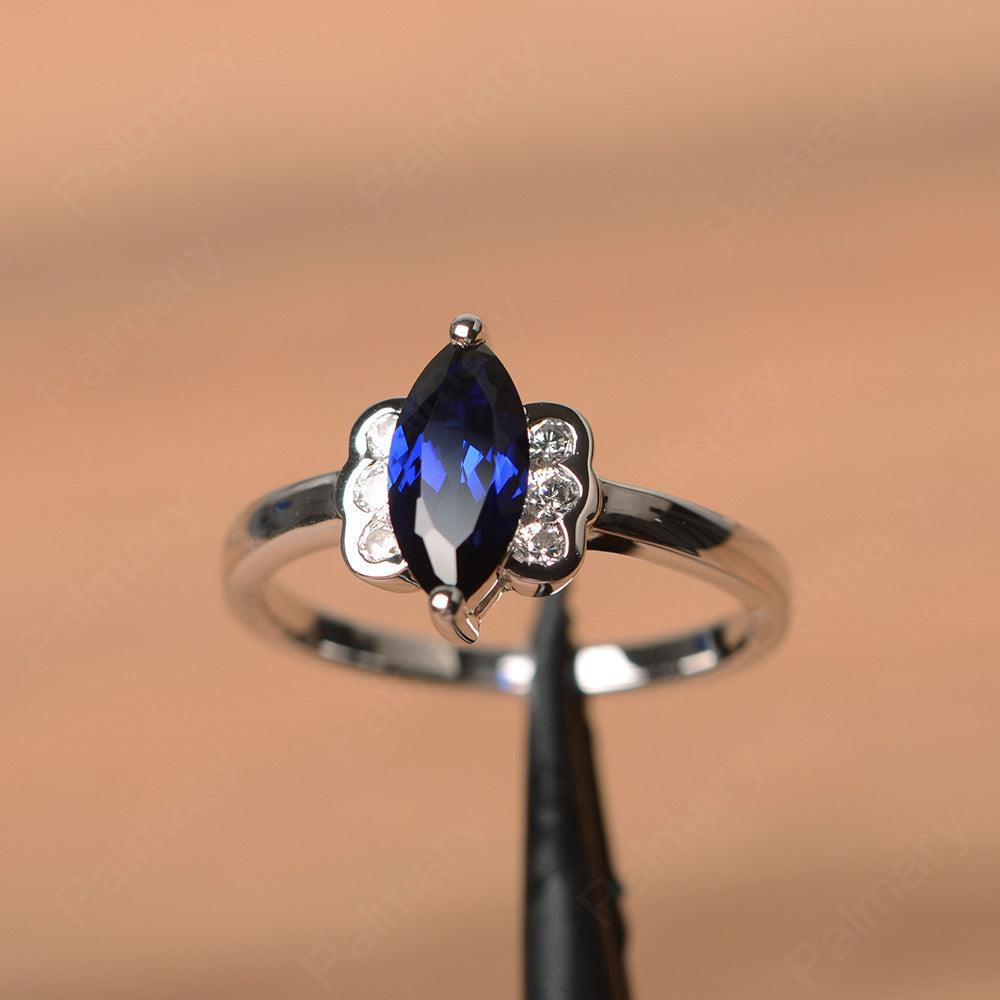 Marquise Cut Sapphire Engagement Rings - Palmary