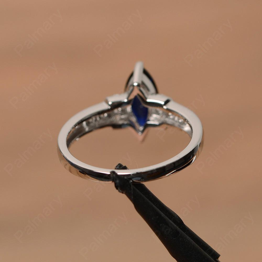 Marquise Cut Sapphire Wedding Rings - Palmary