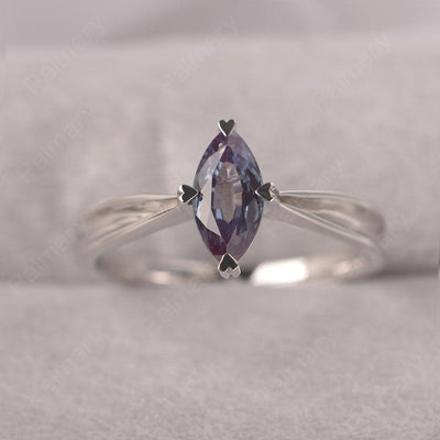 Marquise Cut Alexandrite Solitaire Rings - Palmary