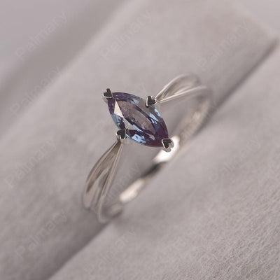 Marquise Cut Alexandrite Solitaire Rings - Palmary