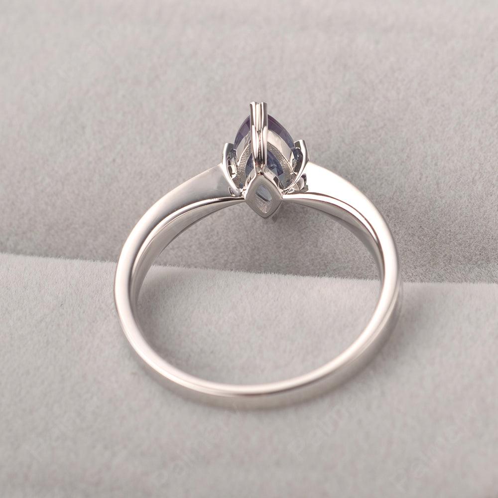 Marquise Cut Alexandrite Solitaire Rings - Palmary