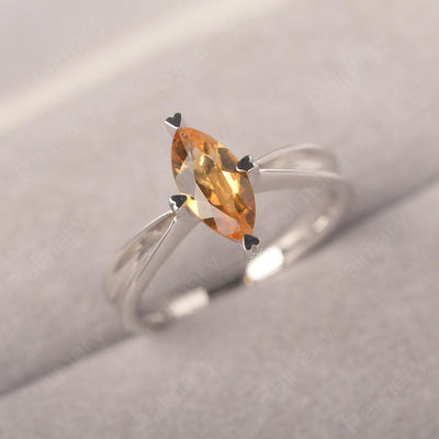 Marquise Cut Citrine Solitaire Rings - Palmary