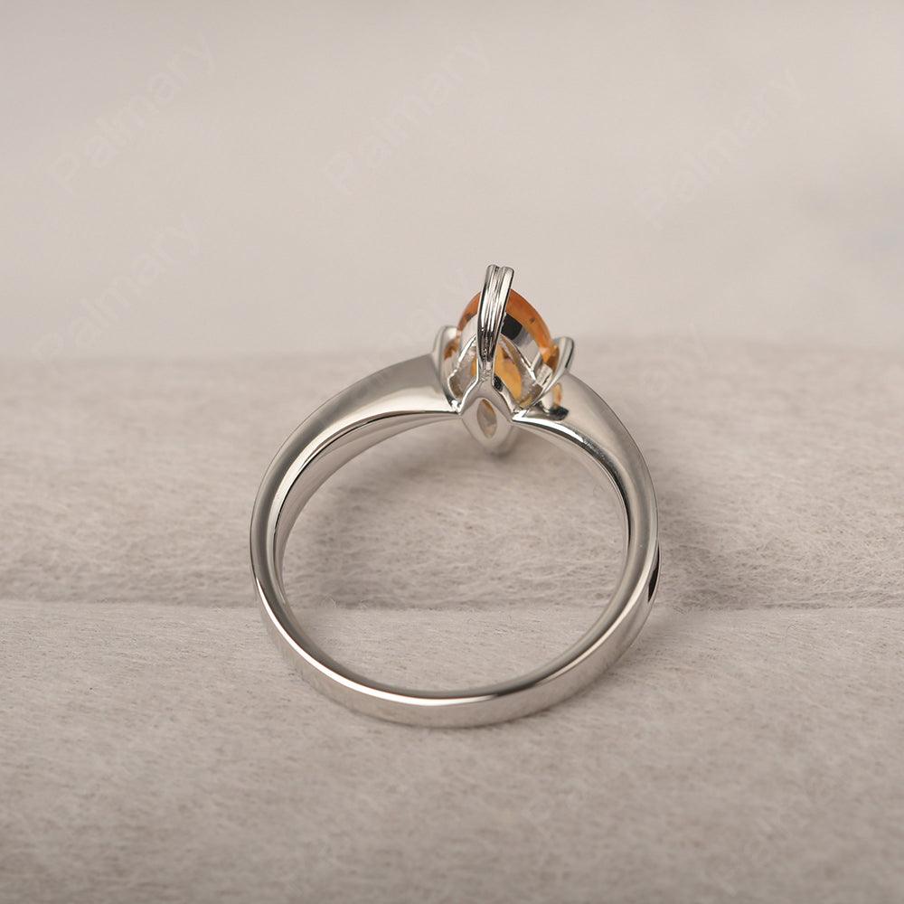 Marquise Cut Citrine Solitaire Rings - Palmary